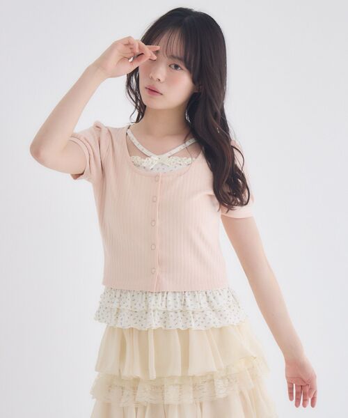 ems excite(エムズエキサイト)の「裾フリルレイヤード風CT(Tシャツ/カットソー・レディース・ブラック系その他4/ピンク系その他/ライトグレー・FREE)」の10枚目の写真