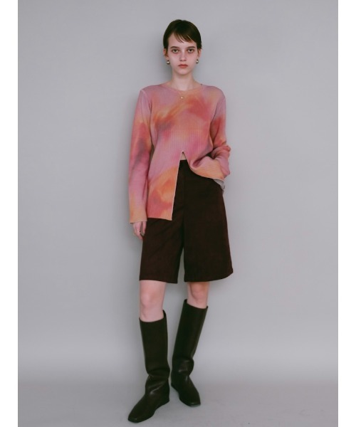 sahara(サハラ)の「【26AW PRE ORDER】Faux Suede Bermuda Pants(その他パンツ・レディース・ボルドー/ブラック/チャコール・FREE)」の9枚目の写真