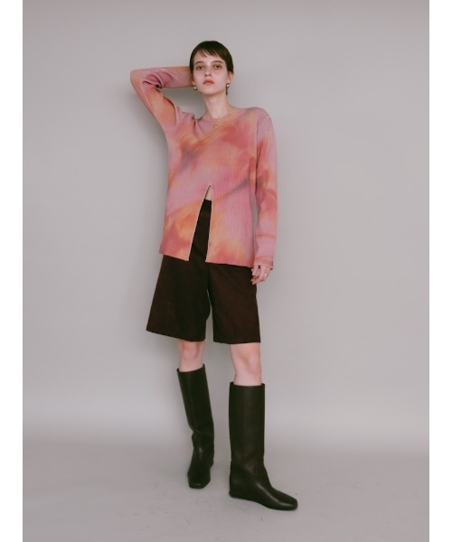sahara(サハラ)の「【26AW PRE ORDER】Faux Suede Bermuda Pants(その他パンツ・レディース・ボルドー/ブラック/チャコール・FREE)」の11枚目の写真