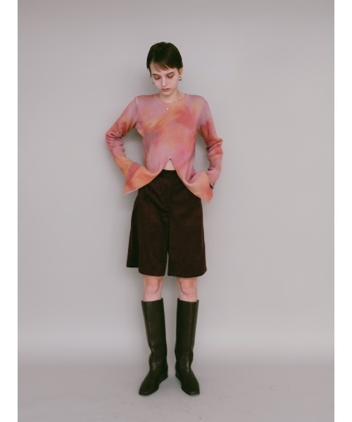 sahara(サハラ)の「【26AW PRE ORDER】Faux Suede Bermuda Pants(その他パンツ・レディース・ボルドー/ブラック/チャコール・FREE)」の12枚目の写真