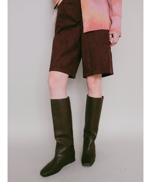 sahara(サハラ)の「【26AW PRE ORDER】Faux Suede Bermuda Pants(その他パンツ・レディース・ボルドー/ブラック/チャコール・FREE)」の13枚目の写真