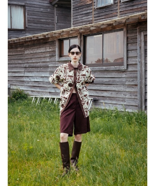 sahara(サハラ)の「【26AW PRE ORDER】Faux Suede Bermuda Pants(その他パンツ・レディース・ボルドー/ブラック/チャコール・FREE)」の14枚目の写真