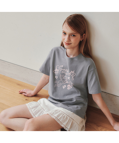 ZEROSTREET（ゼロストリート）の「[2カラー] ゼロアーカイブ 半袖Tシャツ（Tシャツ/カットソー・レディース・ライトグレー/レッド・SMALL/LARGE）」の2枚目の写真