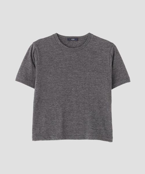 YLEVE（イレーヴ）の「YLEVE / TETRON COTTON SLUB YARN JERSEY T-SHIRT（Tシャツ/カットソー・レディース・グレー/ホワイト/ブルー・1）」の2枚目の写真