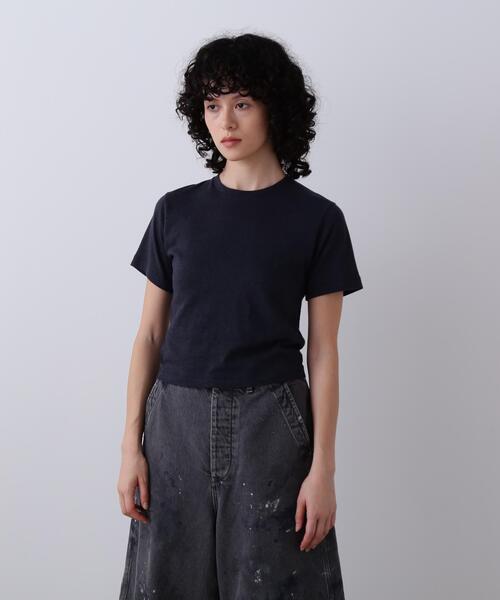 YLEVE（イレーヴ）の「YLEVE / TETRON COTTON SLUB YARN JERSEY T-SHIRT（Tシャツ/カットソー・レディース・グレー/ホワイト/ブルー・1）」の3枚目の写真