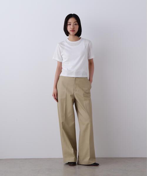 YLEVE（イレーヴ）の「YLEVE / TETRON COTTON SLUB YARN JERSEY T-SHIRT（Tシャツ/カットソー・レディース・グレー/ホワイト/ブルー・1）」の5枚目の写真