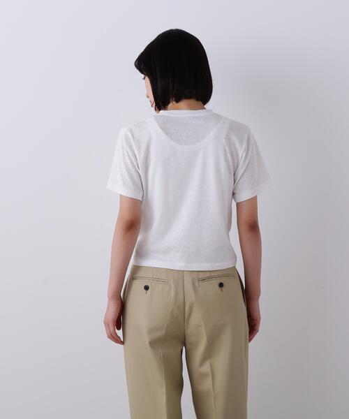 YLEVE（イレーヴ）の「YLEVE / TETRON COTTON SLUB YARN JERSEY T-SHIRT（Tシャツ/カットソー・レディース・グレー/ホワイト/ブルー・1）」の9枚目の写真