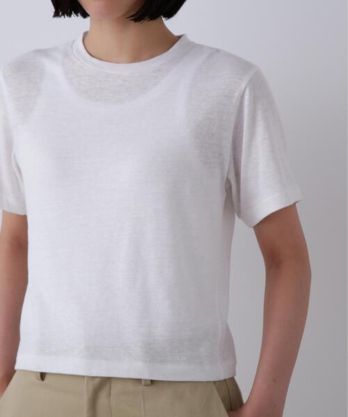 YLEVE（イレーヴ）の「YLEVE / TETRON COTTON SLUB YARN JERSEY T-SHIRT（Tシャツ/カットソー・レディース・グレー/ホワイト/ブルー・1）」の10枚目の写真