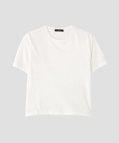 YLEVE（イレーヴ）の「YLEVE / TETRON COTTON SLUB YARN JERSEY T-SHIRT（Tシャツ/カットソー・レディース・グレー/ホワイト/ブルー・1）」の11枚目の写真