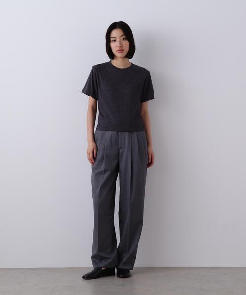 YLEVE（イレーヴ）の「YLEVE / TETRON COTTON SLUB YARN JERSEY T-SHIRT（Tシャツ/カットソー・レディース・グレー/ホワイト/ブルー・1）」の14枚目の写真
