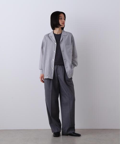 YLEVE（イレーヴ）の「YLEVE / TETRON COTTON SLUB YARN JERSEY T-SHIRT（Tシャツ/カットソー・レディース・グレー/ホワイト/ブルー・1）」の15枚目の写真