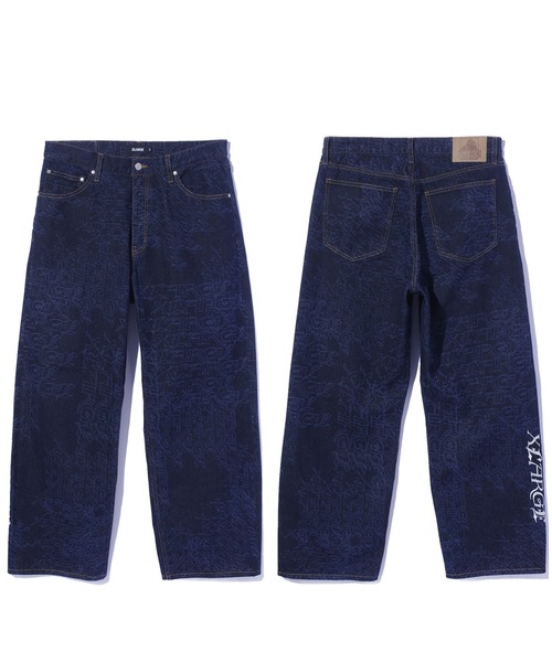 XLARGE（エクストララージ）の「EMB DENIM PANTS（デニムパンツ・メンズ・ライトインディゴブルー/インディゴブルー/ブラック・32inch/30inch/36inch/34inch）」の4枚目の写真
