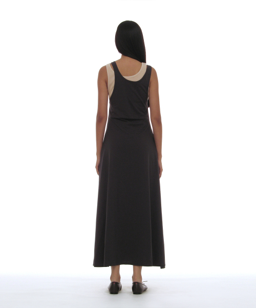 PARTIMENTO WOMEN(パルティメントウィメン)の「PWC オーバーレイスリーブレスマキシドレス_チャコール(ワンピース・レディース・その他・SMALL/MEDIUM/LARGE)」の4枚目の写真