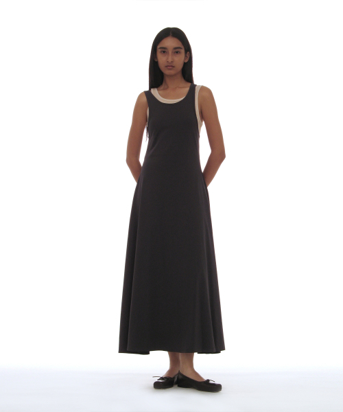 PARTIMENTO WOMEN(パルティメントウィメン)の「PWC オーバーレイスリーブレスマキシドレス_チャコール(ワンピース・レディース・その他・SMALL/MEDIUM/LARGE)」の5枚目の写真