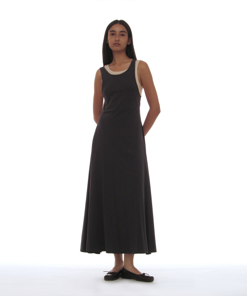 PARTIMENTO WOMEN(パルティメントウィメン)の「PWC オーバーレイスリーブレスマキシドレス_チャコール(ワンピース・レディース・その他・SMALL/MEDIUM/LARGE)」の6枚目の写真