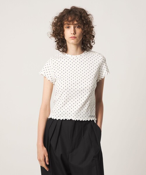 PETIT BATEAU(プチバトー)の「【別注】<PETIT BATEAU for 6>メローロック Tシャツ(Tシャツ/カットソー・レディース・ブラック/ライトピンク/ホワイト・FREE)」の1枚目の写真