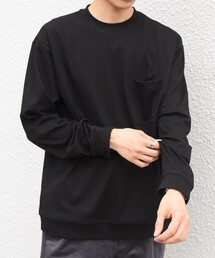 SHIPS any:〈接触冷感/UVカット〉ソフト スムース リラックス ポケット Tシャツ◇