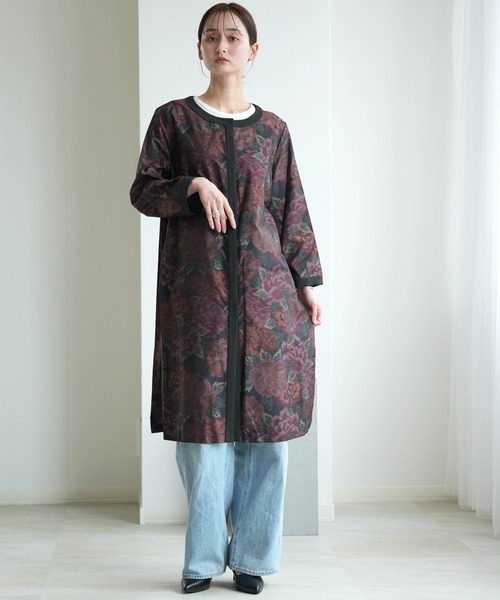 utatane(ウタタネ)の「着物リメイク maison utatane アウター 宵の秘め華(その他アウター・レディース・ブラック・FREE)」の6枚目の写真
