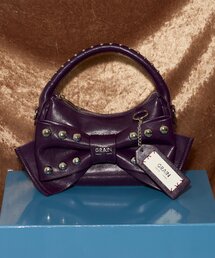 GRAIN（グレイン）の「【GRAIN/グレイン】スタッズリボン2WAYチェーンミニバッグ（ショルダーバッグ）」