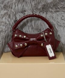 VIOLAd'ORO レザーハンドルアバカメッシュバッグ（ショルダーバッグ