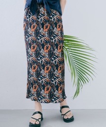 総柄ランダムプリーツナロースカート