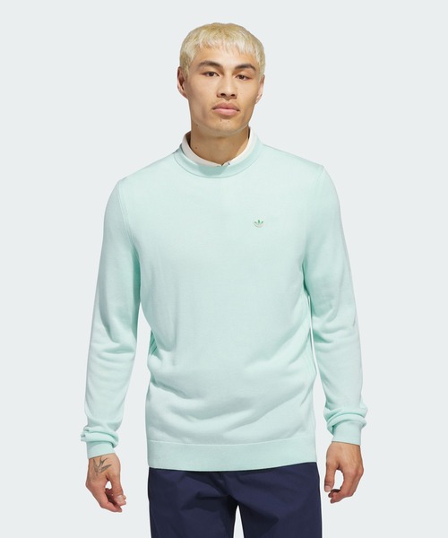 adidas(アディダス)の「オリジナルス カシミヤ ブレンド セーター【adidas Golf/アディダスゴルフ】(スウェット・メンズ・グリーン・XX-LARGE/3XL/LARGE/MEDIUM/SMALL/X-LARGE)」の1枚目の写真