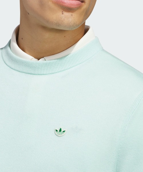 adidas(アディダス)の「オリジナルス カシミヤ ブレンド セーター【adidas Golf/アディダスゴルフ】(スウェット・メンズ・グリーン・XX-LARGE/3XL/LARGE/MEDIUM/SMALL/X-LARGE)」の4枚目の写真