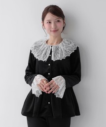 セール】レース衿裾ドッキングスウェット（その他トップス）｜Fit more