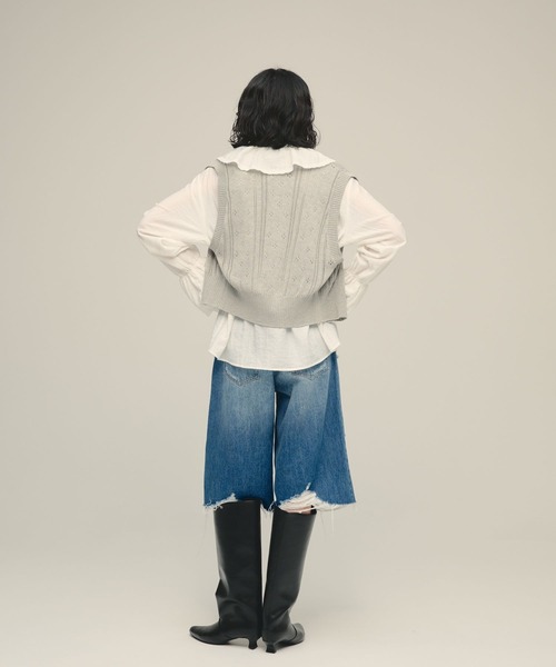 eL（エル）の「【eL】7G VCompact Vest/1068065（ベスト・レディース・ネイビー/レッド/グレー・FREE）」の6枚目の写真