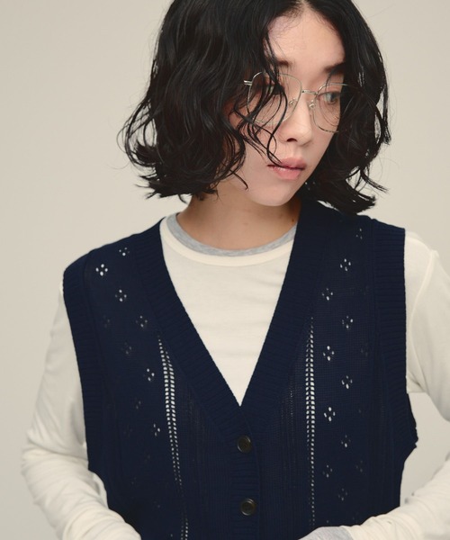 eL（エル）の「【eL】7G VCompact Vest/1068065（ベスト・レディース・ネイビー/レッド/グレー・FREE）」の21枚目の写真