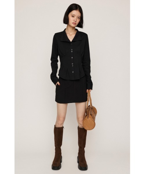 SLY（スライ）の「SKIRT LIKE S/PT スカートライクショートパンツ 秋服 冬服 スコート ミニスカート インナーパンツ付き インパン付き（スカート・レディース・ブラウン系その他2/ブラック/杢グレー・1/2）」の5枚目の写真