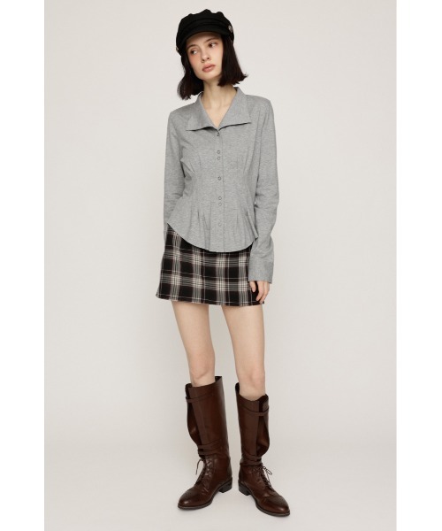 SLY（スライ）の「SKIRT LIKE S/PT スカートライクショートパンツ 秋服 冬服 スコート ミニスカート インナーパンツ付き インパン付き（スカート・レディース・ブラウン系その他2/ブラック/杢グレー・1/2）」の9枚目の写真