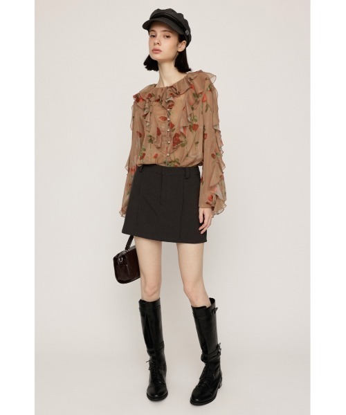 SLY（スライ）の「SKIRT LIKE S/PT スカートライクショートパンツ 秋服 冬服 スコート ミニスカート インナーパンツ付き インパン付き（スカート・レディース・ブラウン系その他2/ブラック/杢グレー・1/2）」の15枚目の写真