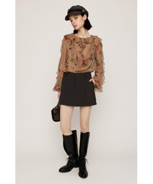 SLY（スライ）の「SKIRT LIKE S/PT スカートライクショートパンツ 秋服 冬服 スコート ミニスカート インナーパンツ付き インパン付き（スカート・レディース・ブラウン系その他2/ブラック/杢グレー・1/2）」の16枚目の写真
