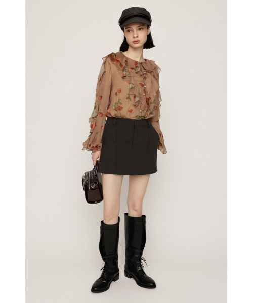 SLY（スライ）の「SKIRT LIKE S/PT スカートライクショートパンツ 秋服 冬服 スコート ミニスカート インナーパンツ付き インパン付き（スカート・レディース・ブラウン系その他2/ブラック/杢グレー・1/2）」の17枚目の写真