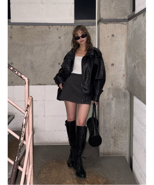SLY（スライ）の「SKIRT LIKE S/PT スカートライクショートパンツ 秋服 冬服 スコート ミニスカート インナーパンツ付き インパン付き（スカート・レディース・ブラウン系その他2/ブラック/杢グレー・1/2）」の19枚目の写真