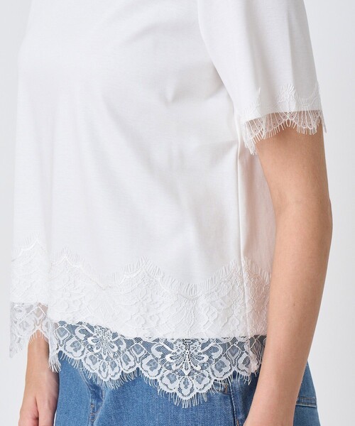 ANAYI(アナイ)の「スムースレース使いプルオーバー(Tシャツ/カットソー・レディース・ブラック/ホワイト・38)」の11枚目の写真