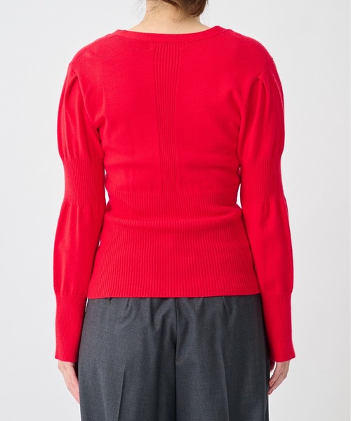 CITY TOKYO(シティトウキョウ)の「【CITY TOKYO/シティートウキョウ】Wave Sleeve Cardigan/ウェーブスリーブカーディガン(カーディガン/ボレロ・レディース・レッド/ライトグリーン/ダークグレー/モカ・FREE)」の13枚目の写真