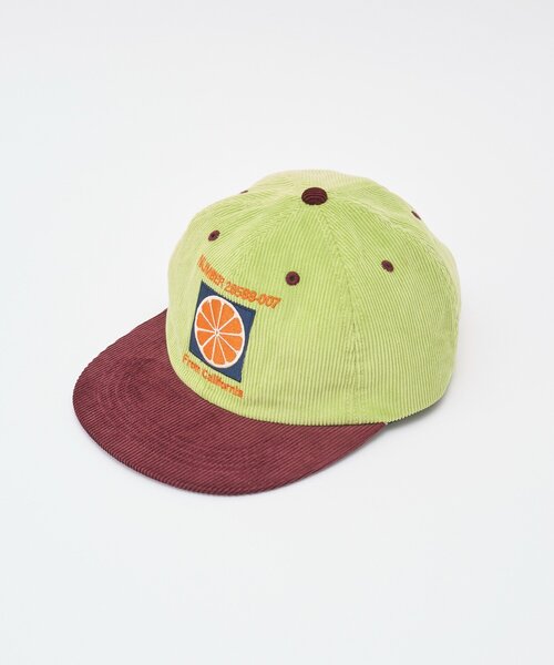 HELLO.SANFRANCISCO(ハローサンフランシスコ)の「【HELLO.SANFRANCISCO】ツートーンロゴコーデュロイキャップ(キャップ・レディース・レッド/ピンク/グリーン・ONE SIZE)」の8枚目の写真