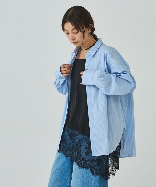 abahouse mavie(アバハウスマヴィ)の「スタンダードシャツ(シャツ/ブラウス・レディース・ベージュ系その他/サックスブルー/ブラウン/ライトブルー・フリー)」の10枚目の写真