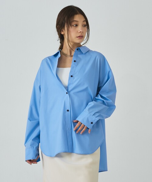 abahouse mavie(アバハウスマヴィ)の「スタンダードシャツ(シャツ/ブラウス・レディース・ベージュ系その他/サックスブルー/ブラウン/ライトブルー・フリー)」の13枚目の写真