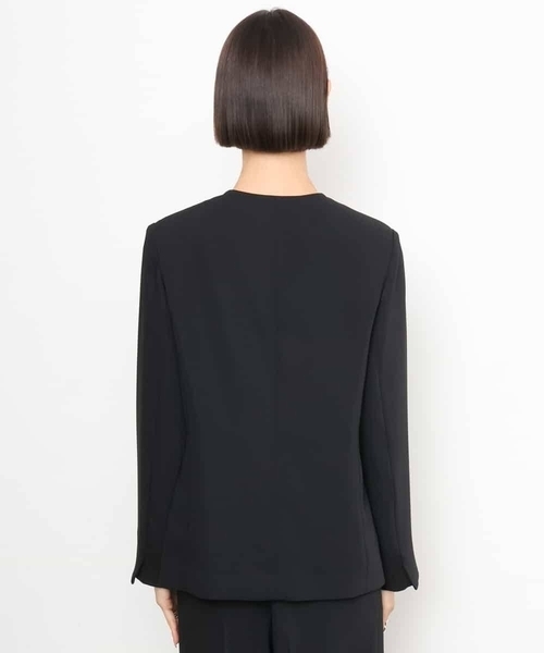 MICHEL KLEIN（ミッシェル・クラン）の「[セットアップ対応]ノーカラージャケット（ノーカラージャケット・レディース・ブラック・38）」の17枚目の写真