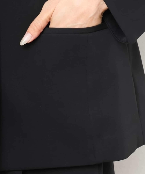 MICHEL KLEIN（ミッシェル・クラン）の「[セットアップ対応]ノーカラージャケット（ノーカラージャケット・レディース・ブラック・38）」の20枚目の写真