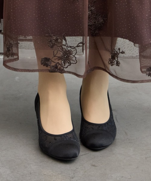AIMER（エメ）の「シアーレースパンプス（パンプス・レディース・ブラック/ベージュ・LARGE/SMALL/MEDIUM）」の21枚目の写真