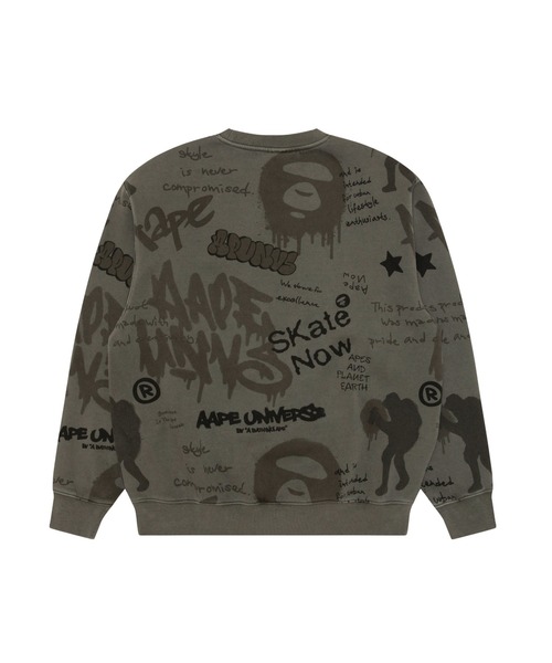AAPE BY A BATHING APE（エーエイプバイアベイシングエイプ）の「AAPE CREW NECK SWEAT（スウェット・メンズ・グレー系その他2/ライトパープル・LARGE/SMALL/MEDIUM/X-LARGE）」の6枚目の写真