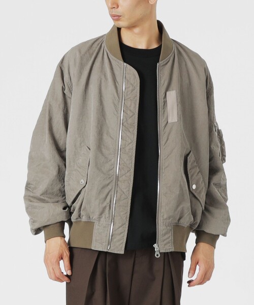 LOVELESS(ラブレス)の「ピグメント加工MA-1(MA-1・メンズ・グレー系その他2/ベージュ系その他・M/S/L)」の4枚目の写真