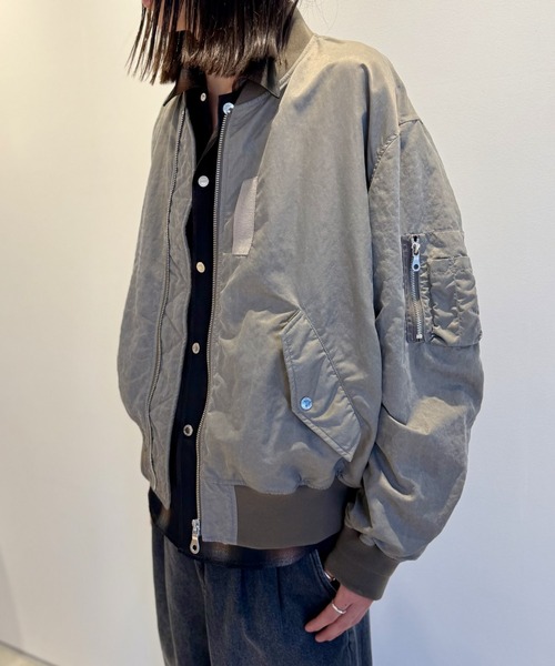 LOVELESS(ラブレス)の「ピグメント加工MA-1(MA-1・メンズ・グレー系その他2/ベージュ系その他・M/S/L)」の18枚目の写真