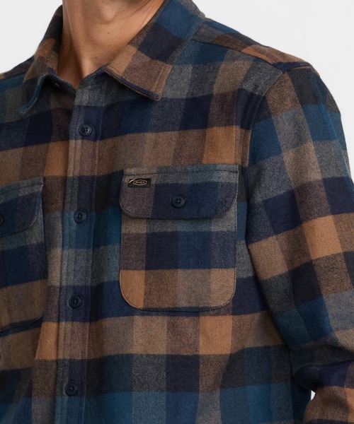 RVCA(ルーカ)の「RVCA メンズ DAYSHIFT BLANKET FLANNEL 長袖シャツ 【2026年秋冬モデル】/ルーカ長袖チェックネルシャツ(シャツ/ブラウス・メンズ・ブラック系その他・SMALL/MEDIUM/LARGE/X-LARGE)」の7枚目の写真