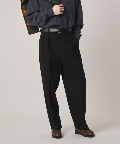 Steven Alan(スティーブンアラン)の「<Steven Alan> オイル クッキークロス イン ツープリーツ ドレス トラウザーズ II(スラックス・メンズ・ダークブラウン/ブラック・XL/S/L/M)」の4枚目の写真