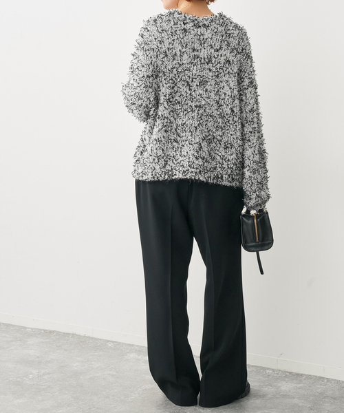 Spick & Span(スピックアンドスパン)の「チュールテープヤーンニットジャケット(ニット/セーター・レディース・ホワイト/ネイビー・FREE)」の13枚目の写真